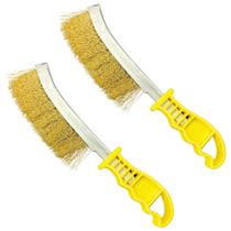 Kit 2 Escova de Aço Manual Com Cabo Limpar Churrasqueira Grelha Kit 2 Escova de Aço Manual Com Cabo Limpar Churrasqueira Grelha