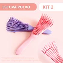Kit 2 escova de cabelo desembaraçadora polvo barata