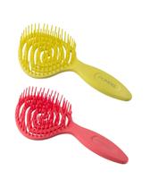 Kit 2 Escova De Cabelo Flexível Pirulito Com Cheirinho Morango e Abacaxi Profissional Dompel