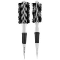Kit 2 Escova De Cabelo Marco Boni Branca Profissional Termica Ceramica Cerdas Javali 46mm 55mm