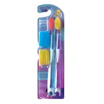 Kit 2 Escova de Dente C/ Protetores Cerdas Nylon Disco Teen