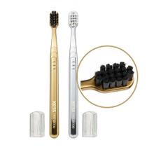 Kit 2 Escova de Dente Metalic Kess Pro 10k Cerdas Extra Macias Dourada e Prata