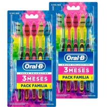 Kit 2 Escova Dental Oral-B Color Collection Pack Familiar