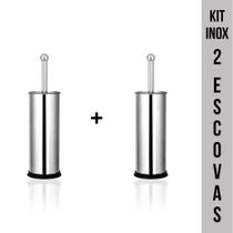 Kit 2 Escova Sanitária Vaso Inox Sanitário com Suporte Aço Limpeza Quantidade:Kit com 2 Escovas Sanitárias