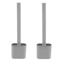 Kit 2 Escova Vaso Sanitário De Silicone C/Base Para Banheiro