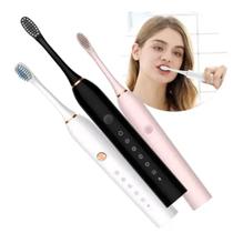 KIT 2 Escovas De Dente Elétrica Recarregável 6 Funções 8 Refil USB KIT 2 Escovas De Dente Elétrica Recarregável 6 Funções 8 Refil USB