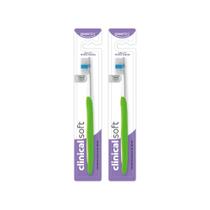 Kit 2 Escovas de Dentes Extra Soft PowerDent Cerdas Ultra Macias para Higiene Delicada e Proteção das Gengivas