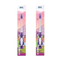 Kit 2 Escovas Dentais Infantil B-Dino Cores Sortidas Búfalo Kit 2 Escovas Dentais Infantil B-Dino Cores Sortidas Búfalo