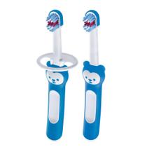 Kit 2 Escovas Dental Bebê Mam Baby's Brush 6+ Meses Azul