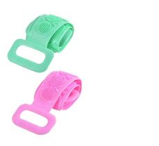 Kit 2 Escovas Esponja Banho Silicone Massageadora Flexivel Kit 2 Escovas Esponja Banho Silicone Massageadora Flexivel
