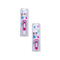 Kit 2 escovas mam de dentes macia infantil para bebes massageadora cabo ergonomico