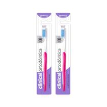 Kit 2 Escovas Ortodônticas PowerDent Escova de Dentes para Aparelho, Limpeza Profunda entre Arcos e Fios