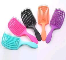 Kit 2 Escovas para cabelo raquete hair quadrada básica