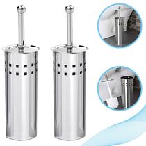 Kit 2 Escovas para Vaso Sanitário com Tampa e Suporte Inox Higiênica, Elegante e Durável