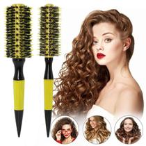 Kit 2 Escovas Profissionais de Cabelo Térmica Cerâmica Salão Anti Frizz