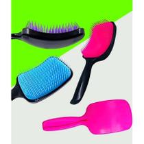 Kit 2 Escovas raquete para cabelo almofada flexível