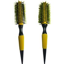 Kit 2 Escovas Térmicas Amarela Profissionais Cabelo Cerdas De Javali Kit 2 Escovas Térmicas Amarela Profissionais Cabelo Cerdas De Javali