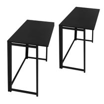 Kit 2 Escrivaninha Dobravel Ciplafe Link Preto 0,80 x 0,45m