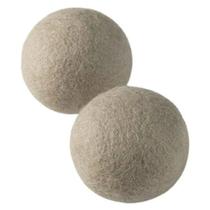 Kit 2 Esferas Lã Secadora Ou Flow 100% Natural - Bege Kit 2 Esferas Lã Secadora Ou Flow 100% Natural - Bege