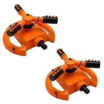 Kit 2 Esguicho Giratório Irrigador Jardim Grama 360 Graus