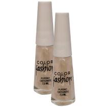 Kit 2 Esmalte Color Fashion Cintilante Cor Platino 8ml Kit 2 Esmalte Color Fashion Cintilante Cor Platino 8ml
