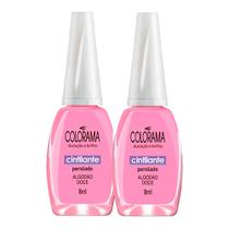 Kit 2 Esmalte Colorama Cor Algodão Doce Perolado Cintilante com 8ml