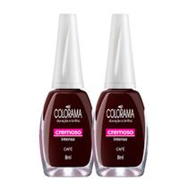 Kit 2 Esmalte Colorama Cor Café com 8ml