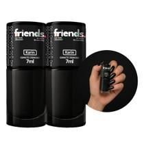 Kit 2 Esmalte Cremoso Preto Karin Friends 7ml Cor Vibrante Kit 2 Esmalte Cremoso Preto Karin Friends 7ml Cor Vibrante