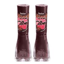 Kit 2 Esmalte Dailus Choco Cherry Cremoso Cor Brigadeirão 8ml