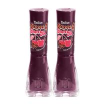 Kit 2 Esmalte Dailus Choco Cherry Cremoso Cor Cereja Silvestre 8ml