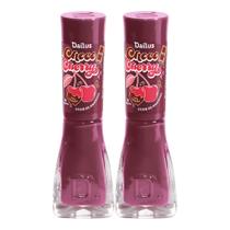 Kit 2 Esmalte Dailus Choco Cherry Cremoso Cor Licor Amarena 8ml