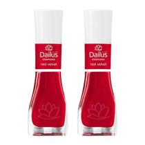 Kit 2 Esmalte Dailus Color Cor Red Velvet com 8ml