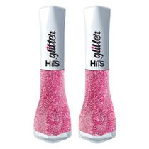Kit 2 Esmalte Hits Glitter Cor Caracas 8ml