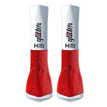 Kit 2 Esmalte Hits Glitter Cor Lisboa 8ml