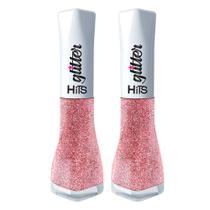 Kit 2 Esmalte Hits Glitter Cor Moscou 8ml