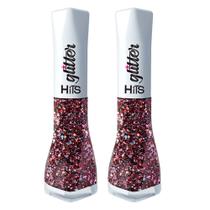 Kit 2 Esmalte Hits Glitter Cor Toronto 8ml