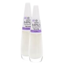 Kit 2 Esmalte Impala Cor Top Pop Transparente com 7,5ml