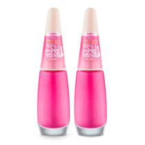 Kit 2 Esmalte Impala im Previsível Duo Color Cremoso Cor Tímida Biscoitera 7,5ml