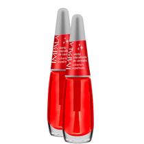 Kit 2 Esmalte Impala Verniz Intensificador de Vermelho Cobertura Espelhada com 7,5ml