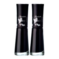 Kit 2 Esmalte Marchetti Cremoso Cor Blackout com 8ml