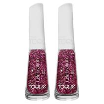 Kit 2 Esmalte Novo Toque Celebration Glitter Cor Diva 8ml Kit 2 Esmalte Novo Toque Celebration Glitter Cor Diva 8ml