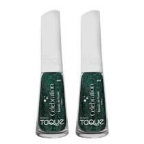 Kit 2 Esmalte Novo Toque Celebration Glitter Cor Estrela da Noite 8ml
