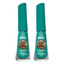 Kit 2 Esmalte Novo Toque Raízes Cremoso Cor Coração de Guerreira 8ml