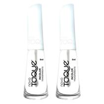 Kit 2 Esmalte Novo Toque Transparente Cor Incolor 8ml