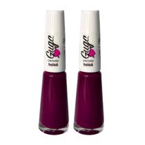 Kit 2 Esmalte para Unhas Cremoso Cor Heloá Vinho 8ml Guga