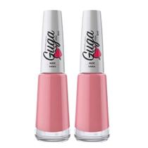 Kit 2 Esmalte para Unhas Nude Cor Vanda Rosa Claro 8ml Guga