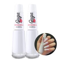 Kit 2 Esmalte para Unhas Rendinha Renda Branco Cremoso 200 8ml Guga