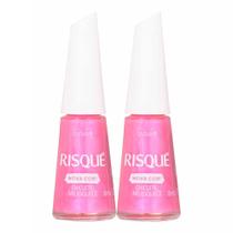 Kit 2 Esmalte Risqué Chiclete, Me Esquece 8ml