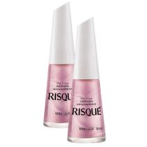 Kit 2 Esmalte Risqué Cor Mini Saia Cintilante com 8ml Kit 2 Esmalte Risqué Cor Mini Saia Cintilante com 8ml