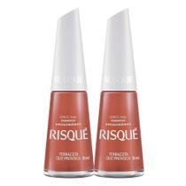 Kit 2 Esmalte Risqué Cor Terracota que Provoca com 8ml
